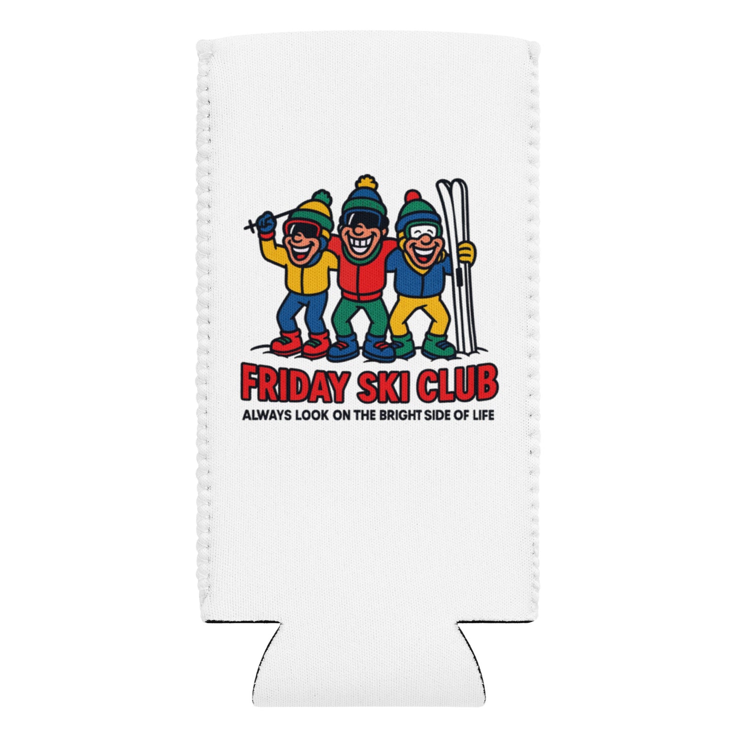 Friday Ski Club- "Skier Trio" Slim Can Cooler