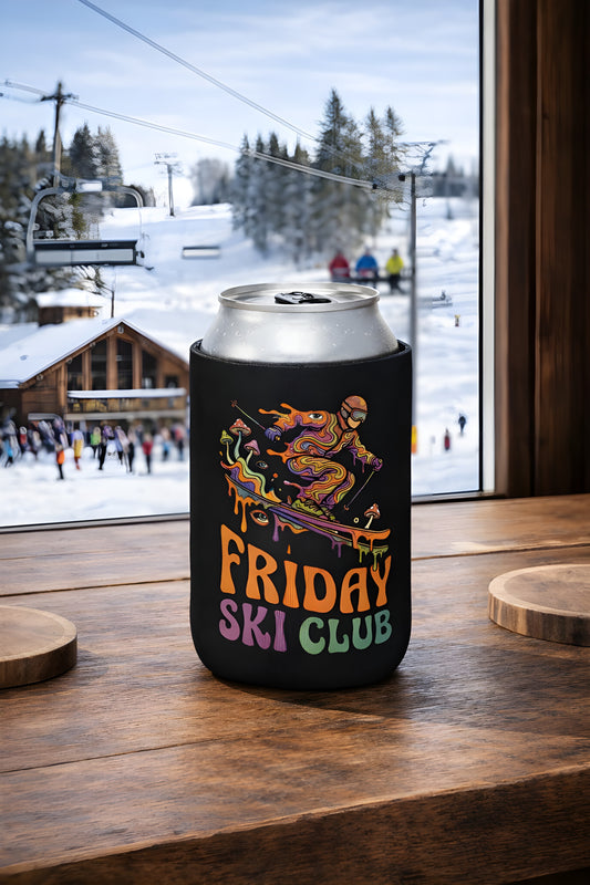 Psychedelic Skier Can Cooler – Midnight Après