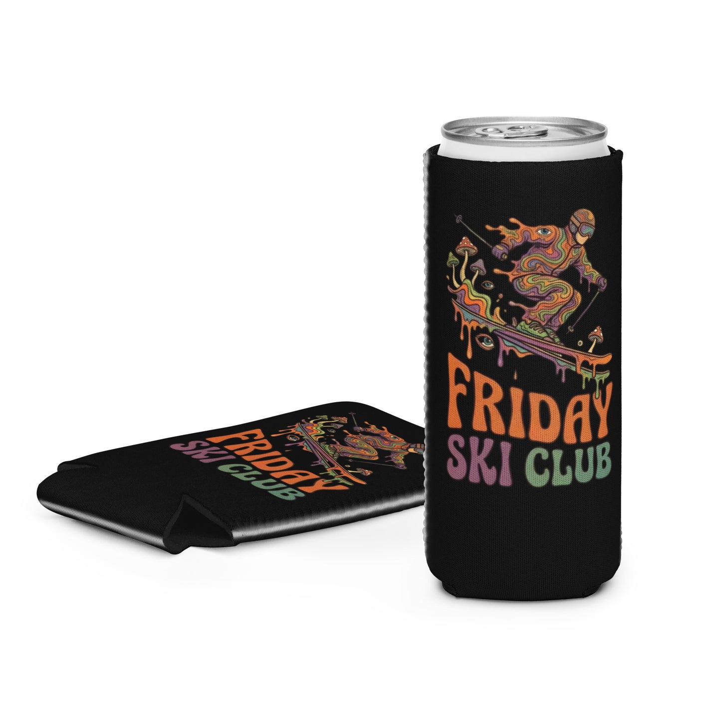Psychedelic Skier Can Cooler – Midnight Après